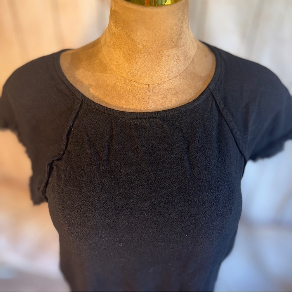 Umgee Black Blouse with chiffon Polka Dot back, boho, tunic​​ - Picture 9 of 13